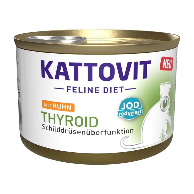Voordeelpakket: 24x 185g Kattovit Feline Diet Thyroid met kip nat kattenvoer