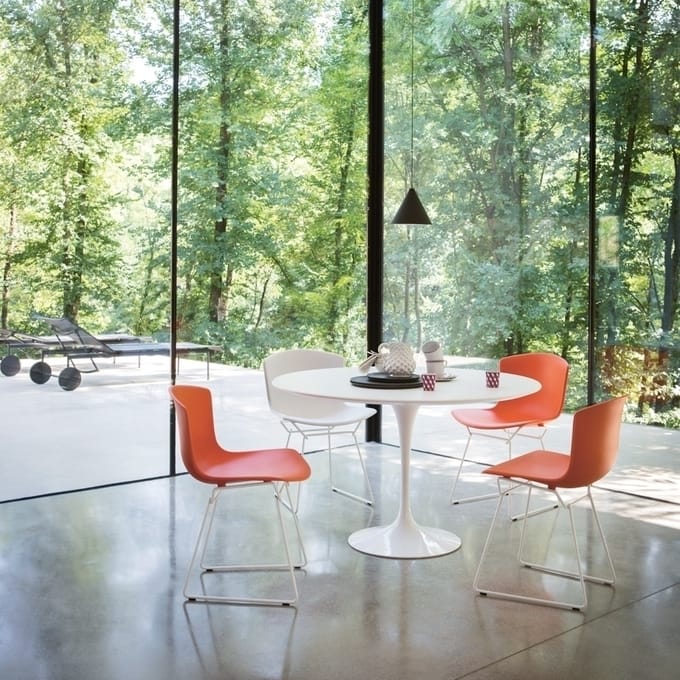 Knoll International - Bertoia Plastic Side Chair - wit - wit