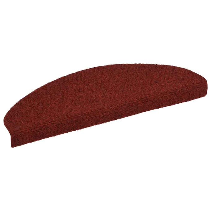 vidaXL - Trapmatten - Zelfklevend - 10 - st - 65x21x4 - cm - Bordeaux - Rood - Halfrond - Groot