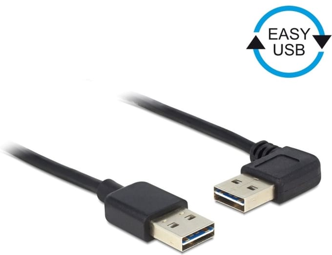 USB Kabel Delock A - A St/St  1.00m 90Â° gew. Easy USB