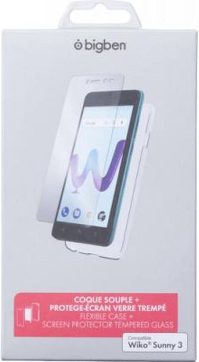 Bigben Connected, Hoesje geschikt voor Wiko Sunny 3 - Set met Screenprotector, Transparant