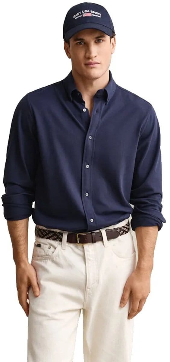 Gant 3250271 Regular Fit Overhemd Met Lange Mouwen Blauw L Man