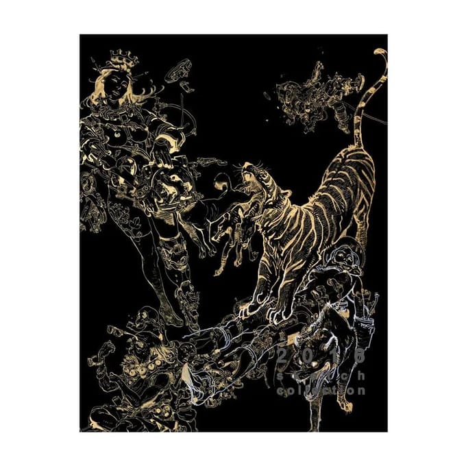 Livre d'illustrations 2018 Collection de croquis, Kim Jung Gi, édition anglaise black