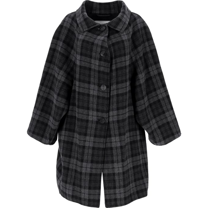 Balenciaga Geruite Flanellen Jas In Grijs Wol