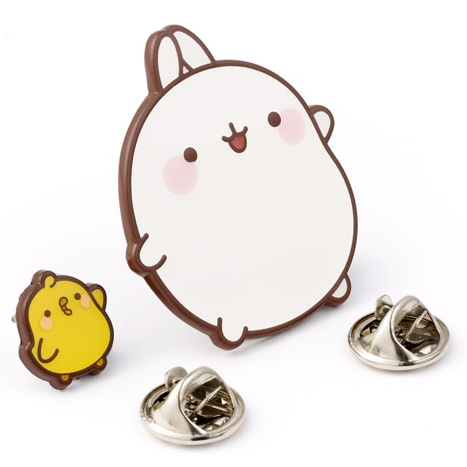Molang Molang & Piu Piu Unisex Speld - zilverkleurig - Standard