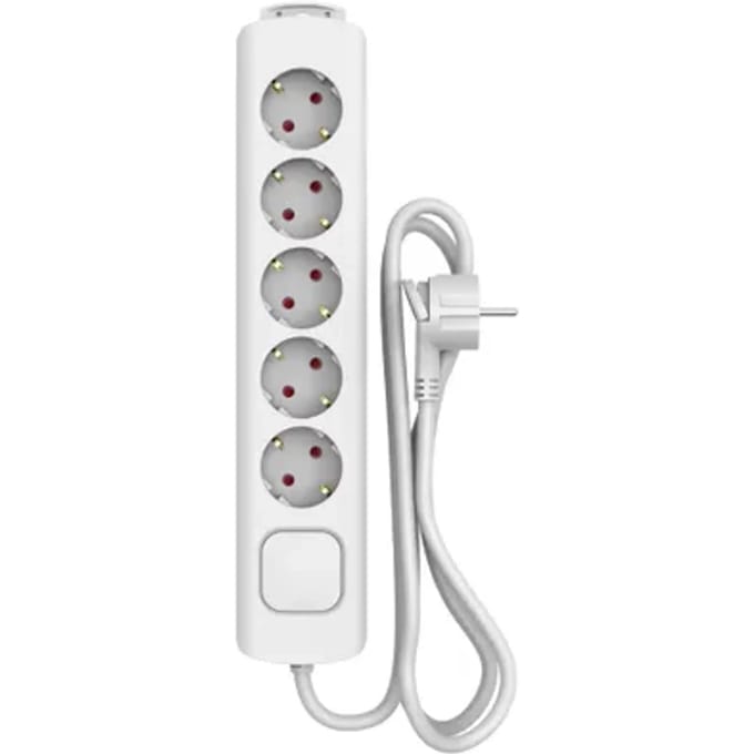 Sencys Stekkerdoos 5-voudig Wit 1,5 Meter