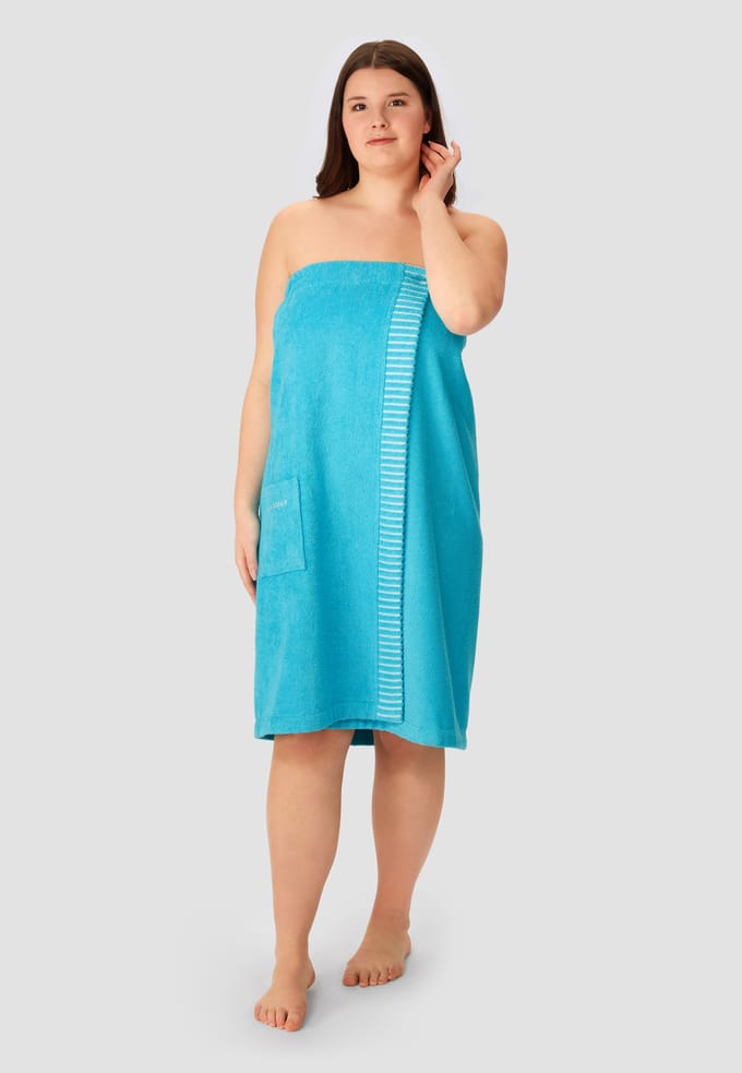 Saunahanddoekknopen turquoise - SCHIESSER Home 80*130