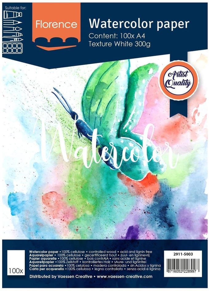 Florence Aquarelpapier - A4 - 300g - 100 vellen