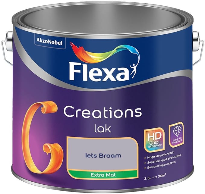 Flexa - Creations Lak Extra Mat - Iets Braam - Mengverf - 2,5 L
