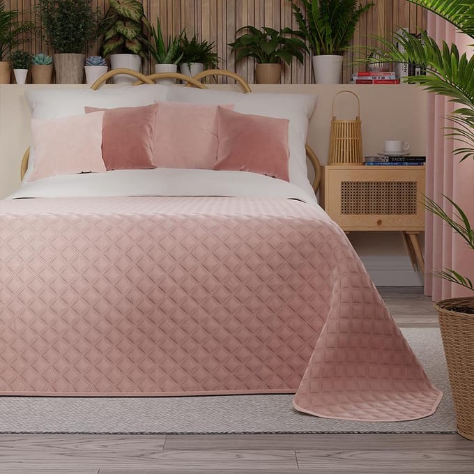 VELVI Dekoratieve Plaid 170x210cm - Poederroze