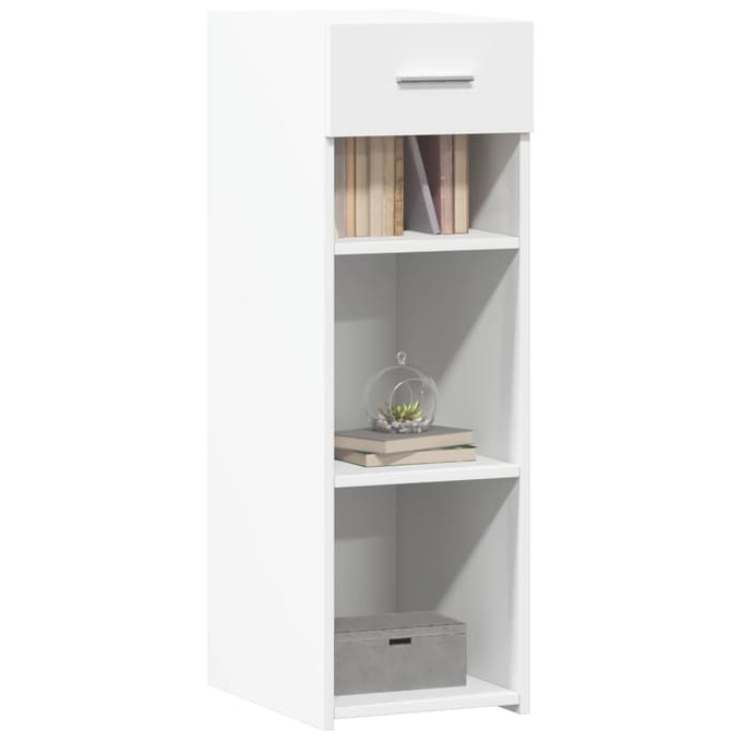 vidaXL - Dressoir - 30x42,5x93 - cm - bewerkt - hout - wit