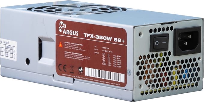 Inter-Tech Argus TFX-350W Voeding - 350 Watt - 80 mm - ATX - 80 Plus 80 PLUS