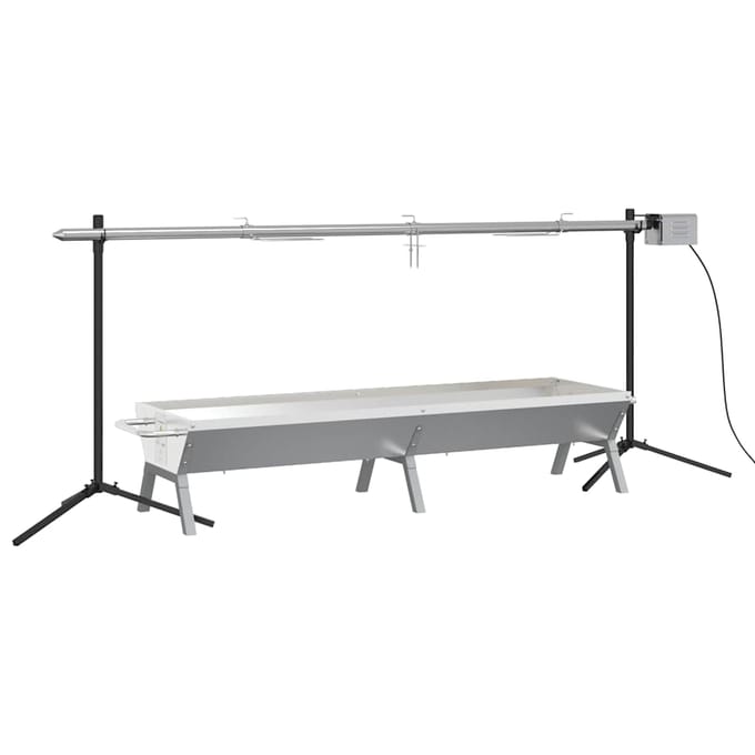 vidaXL - Barbecue - grill- - en - bakset - automatisch - roestvrij - staal