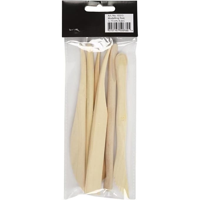 Gereedschapset Modelleer 15 Cm Hout Blank 6-delig