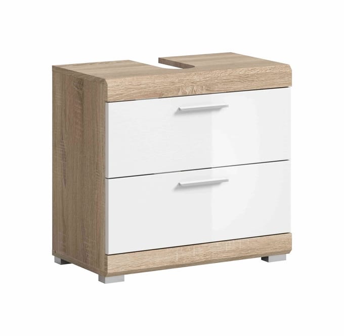 Lambada wastafelonderkast wit hoogglans MDF TZ wit NB - 37x60x56cm
