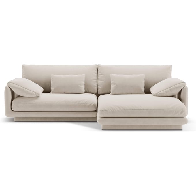 4-zits hoekbank Torino rechts velvet | Micadoni