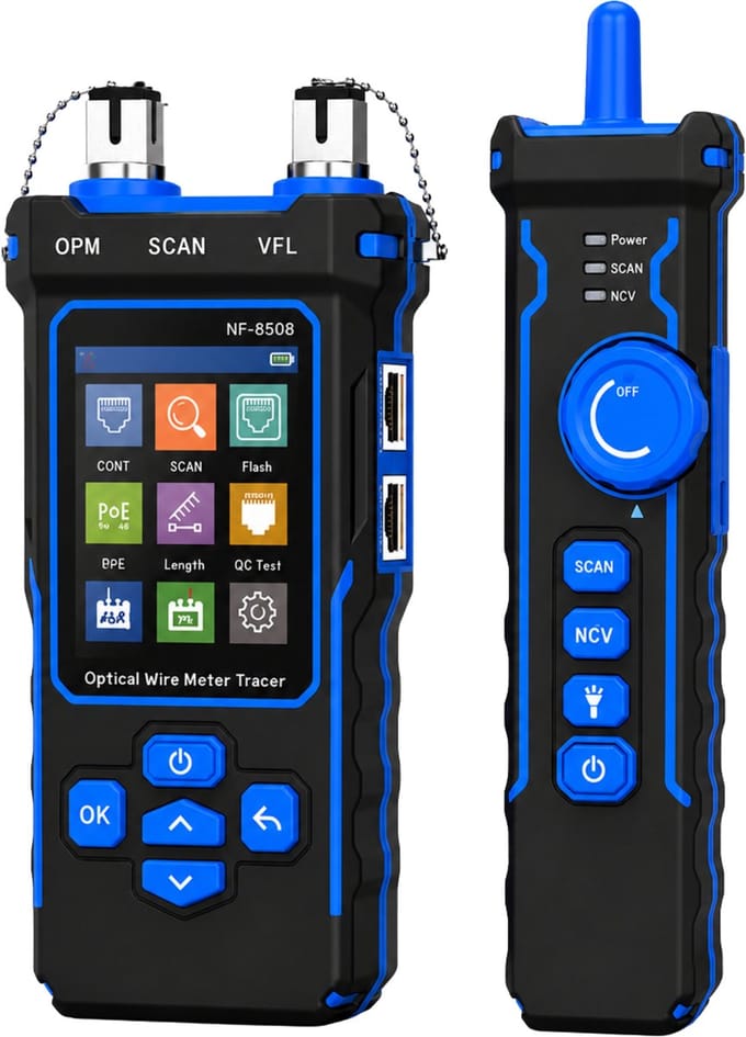 Professionele RJ45 Tester – Netwerk Kabeltester – Wire Tracker – LAN & Ethernet Kabel Diagnose Tool – Internet Kabel Checker met LCD Display