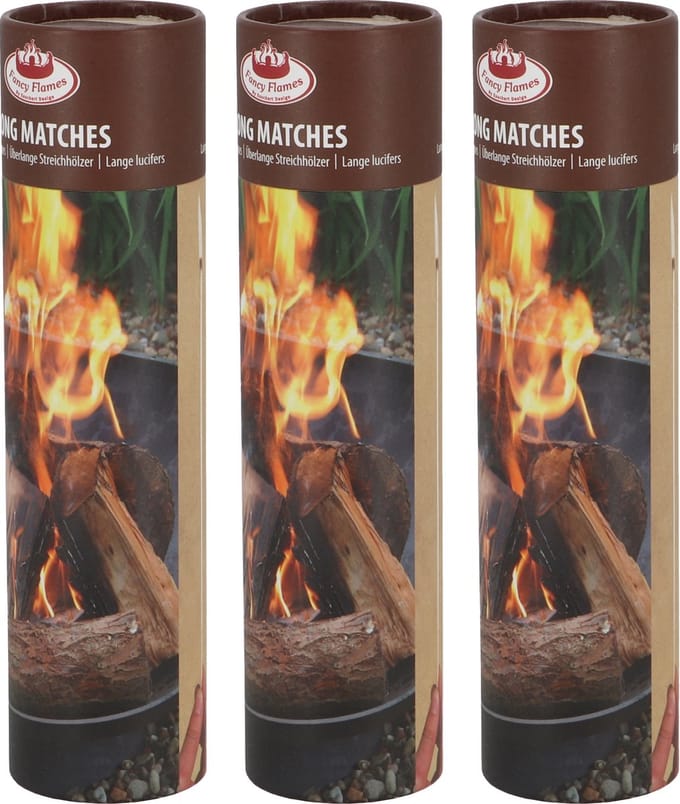 Fancy Flames BBQ/Barbecue lucifers - 150x - lange lucifers - 25 cm