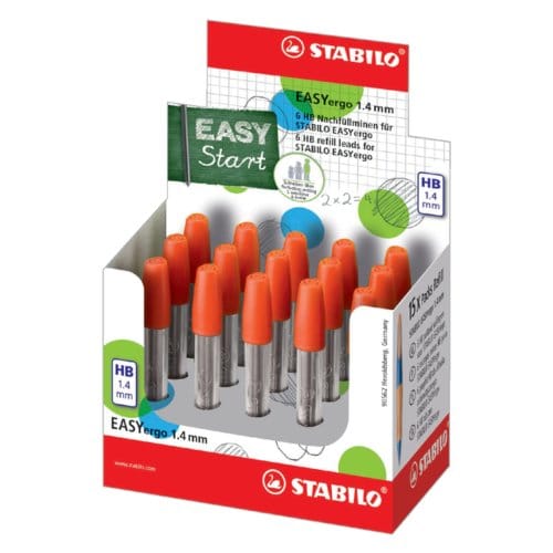 STABILO EASYergo 1.4 - Vulpotloodvulling - 1.4 mm - HB - Buisje Met 6 Stuks