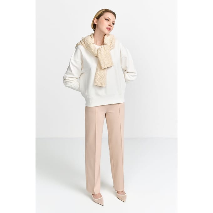 Rich & Royal Oversized Sweater Pearl White Maat: L | Sweaters Outlet | Dames | Wit
