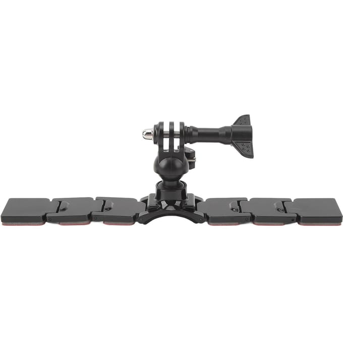 Motorhelm Kinbevestiging voor Actiecamera 3 Secties Afneembaar Dubbelzijdig Zelfklevend 360 black