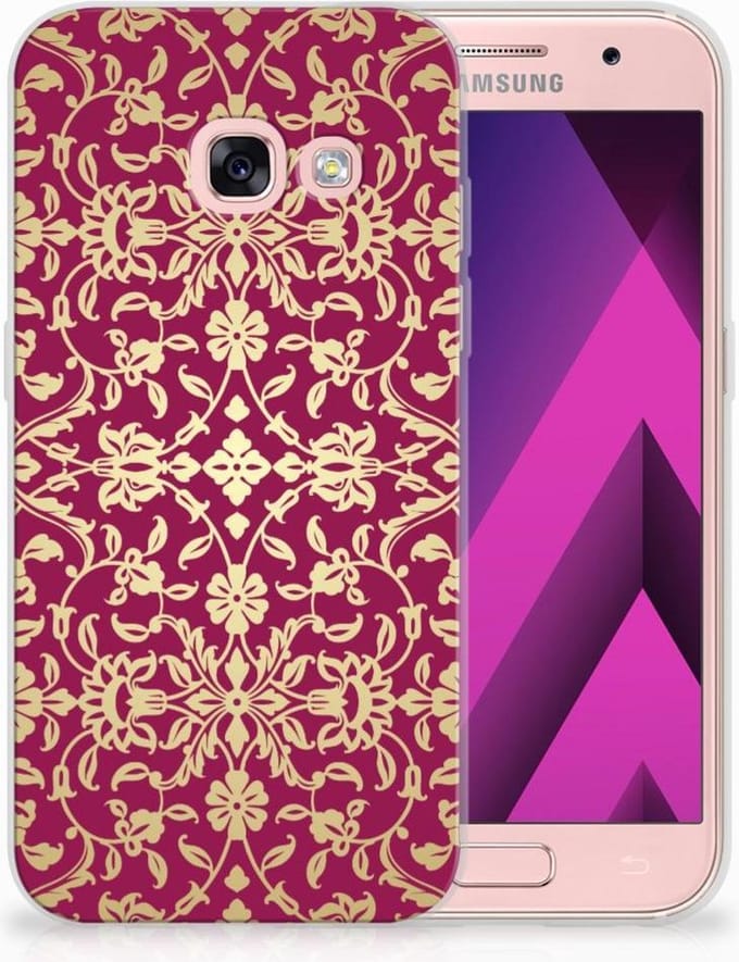 Siliconen Hoesje Samsung Galaxy A3 2017 Barok Pink