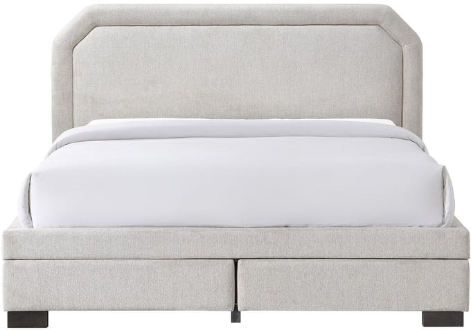 Vente-unique Bedframe stof beige 140 x 190 cm