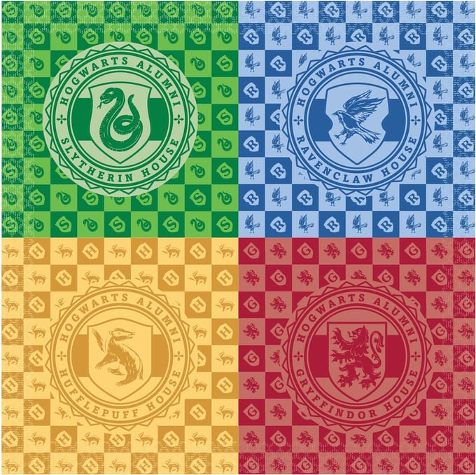 UNIQUE - 16 Harry Potter Huizen papieren servetten