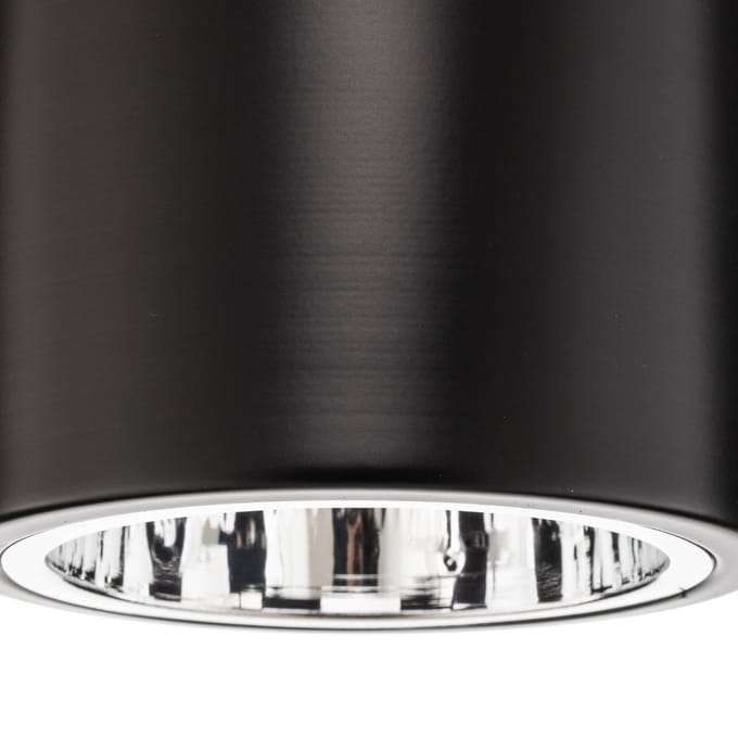 Luminex Plafondspot downlight Round in zwart, Ø 13,3 cm