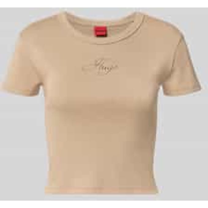 slim fit T-shirt van katoenmix model 'DELANOR'