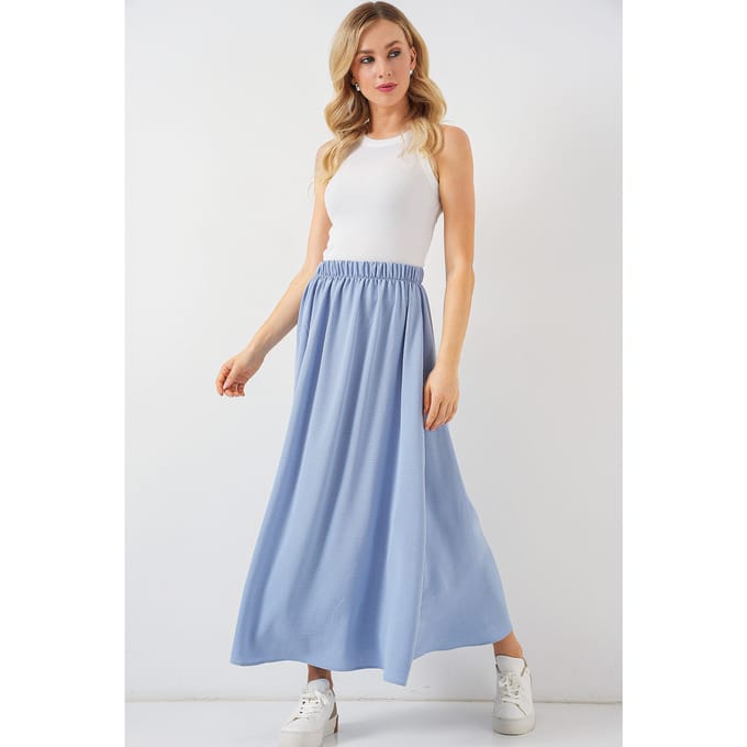 Maxi Rok met Elastische Taille