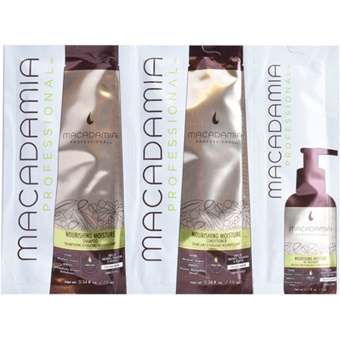 Macadamia voedende vochttrio set