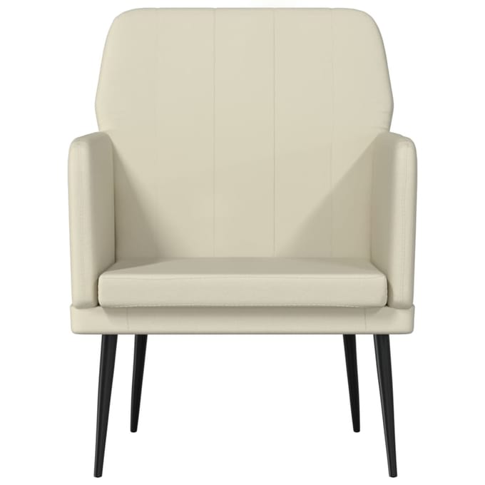 vidaXL Fauteuil 61x78x80 cm kunstleer crèmekleurig
