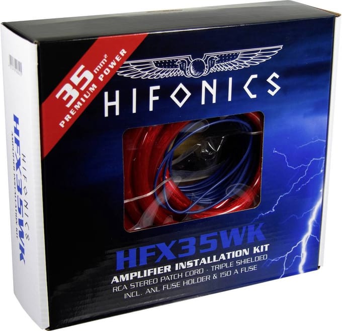Hifonics Car-HiFi stroomkabelset 35 mm², 35 mm², 0.5 mm² Incl. stekker