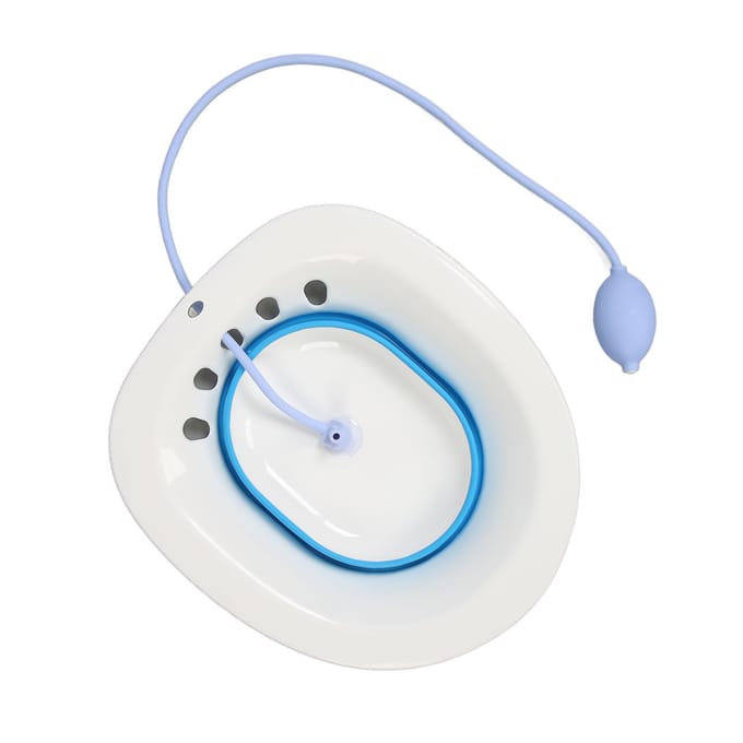 Zitbad Opvouwbaar Multifunctioneel PP Siliconen Toiletbril Zitbad voor Aambeien Postpartum Zorg white