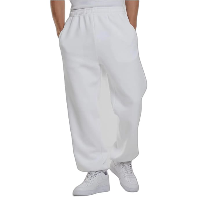 Urban Classics - Fluffy Heren joggingbroek - XL - Wit