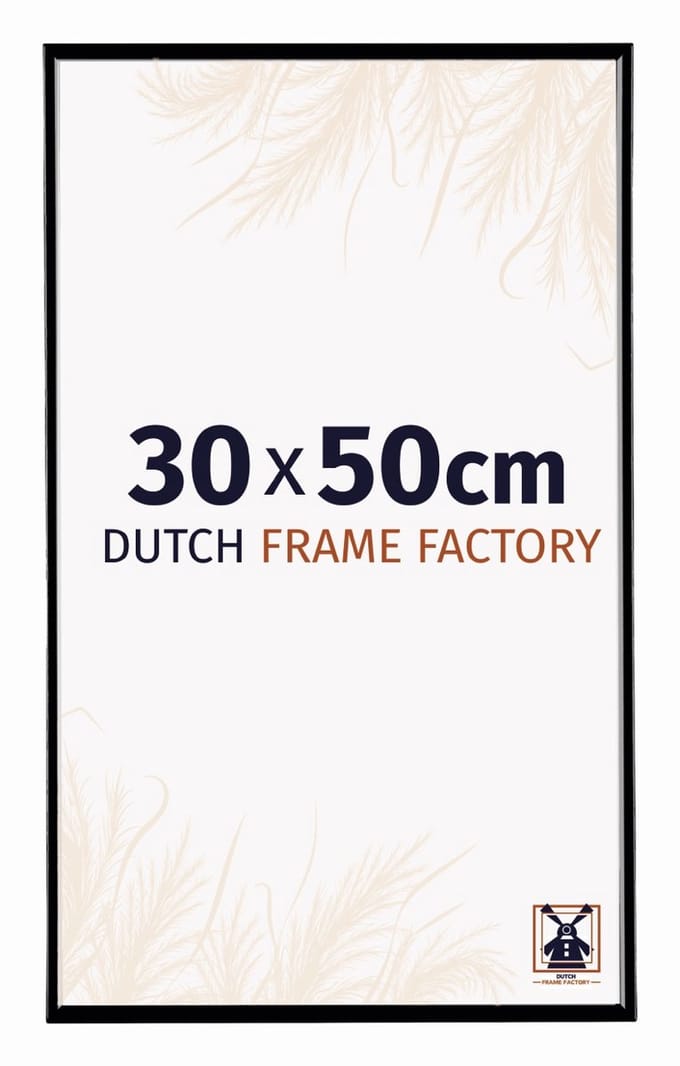 Fotolijst 30x50 cm - Kunststof - Zwart Hoogglans - Easy