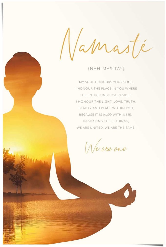 Poster Namasté - 91,5 x 61 - Papier - REINDERS