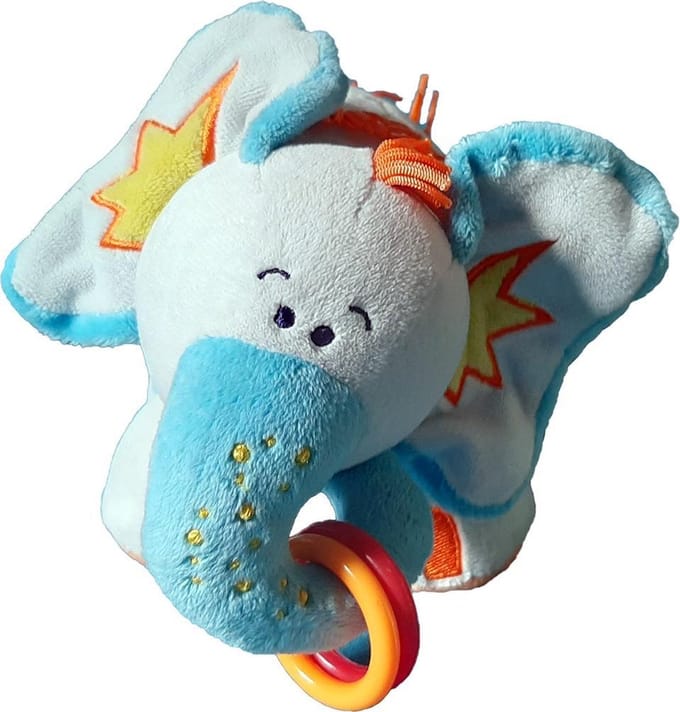 Tiamo - knuffelolifant Blauw / Oranje