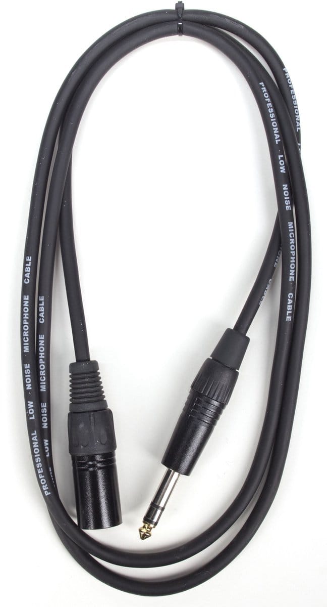 DAP Audio Microfoon Kabel - Male XLR naar Jack Stereo - 1,5m (Zwart)