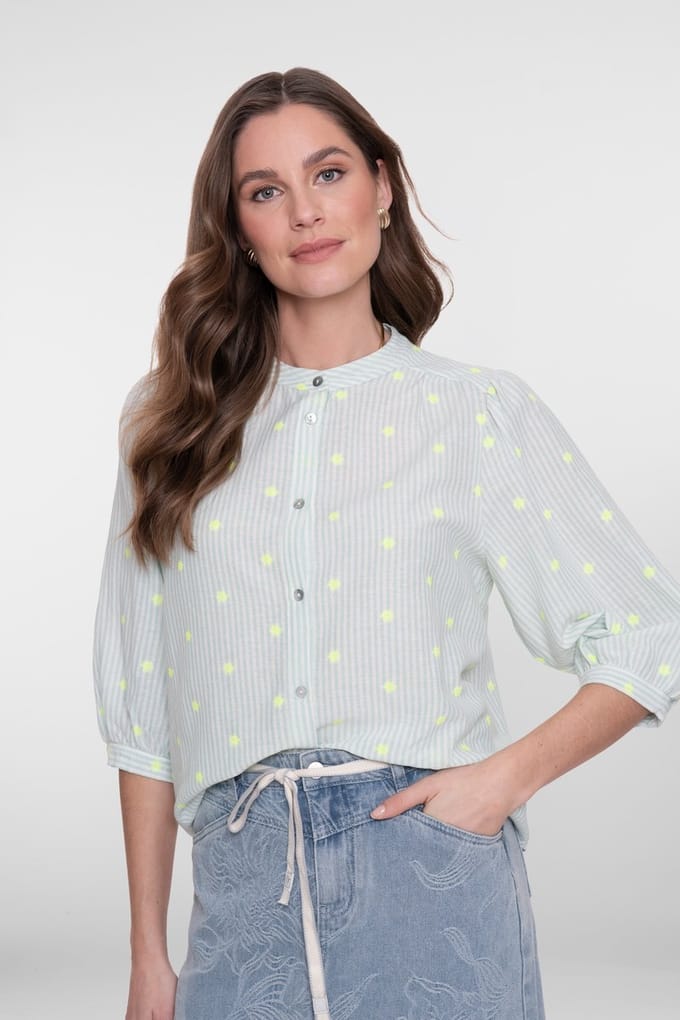 Geisha - Blouse - Licht Groen - M (38)