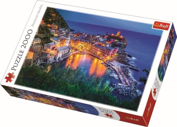Trefl puzzel 2000 stukjes - Vernazza bij schemering premium kwaliteit.