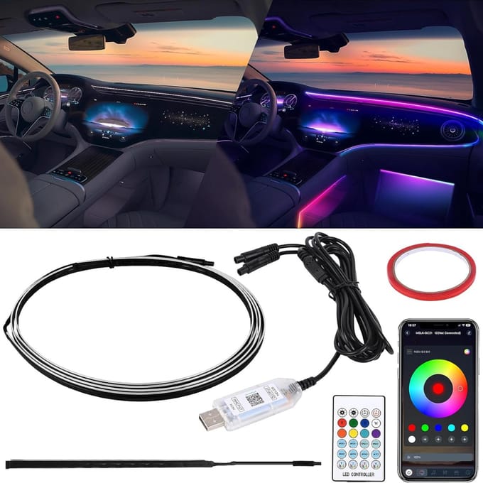 MRKK® Auto Interieur Verlichting - Led Strip Auto – 21x2x2 cm