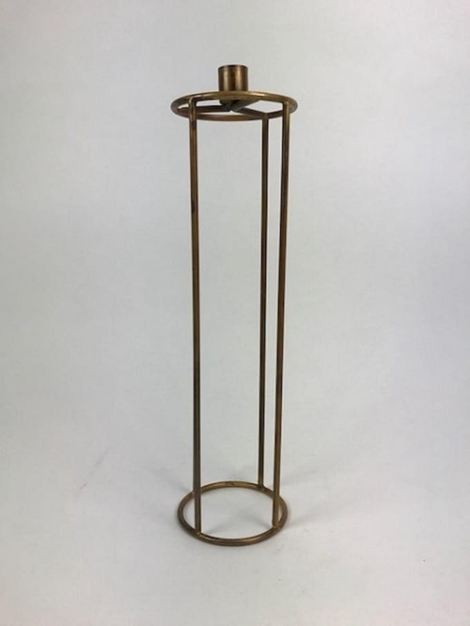 Wire Candle Holder 10x10x35 cm Blue Gold