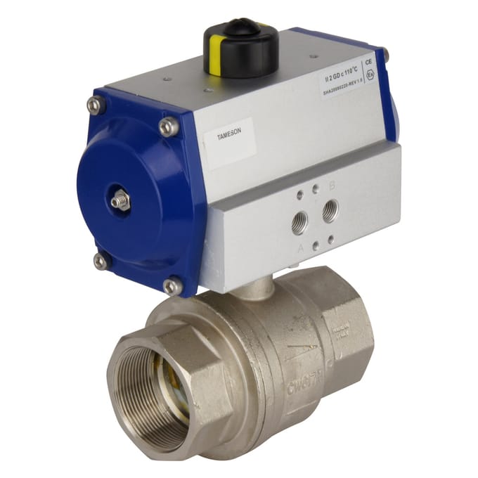 G3'' 2-Weg Messing Pneumatische Kogelkraan Veersluitend - BL2BA - BL2BA-300-PC-012