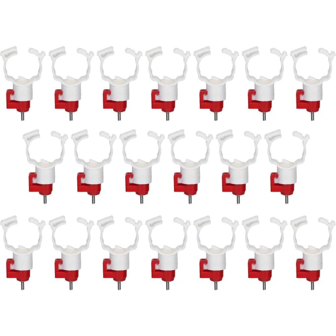 20 stuks kippendrinknippels, multifunctionele kippendrinknippels en voederbakken voor pluimvee, kip, eend, vogel white