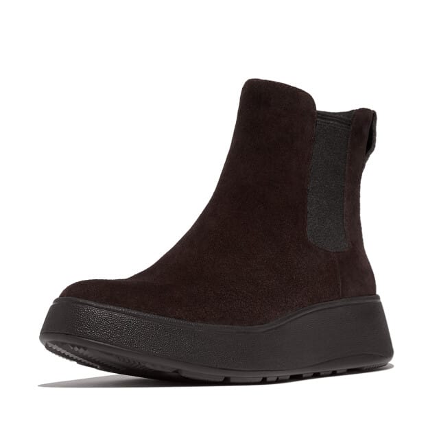 FitFlop F-MODE SUEDE FLATFORM Dames Chelsea Boots Chocoladebruin