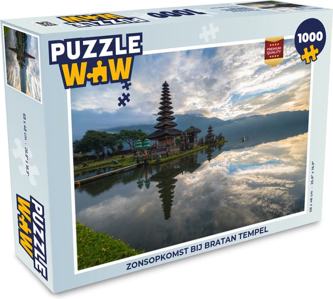 Puzzel Zonsopkomst bij Bratan tempel - Legpuzzel - Puzzel 1000 stukjes volwassenen