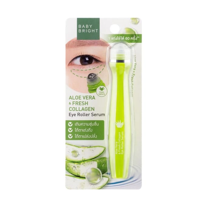 BABY BRIGHT Aloë Vera & Fresh Collageen Oogroller Serum 15 ml. 15 ml. beige