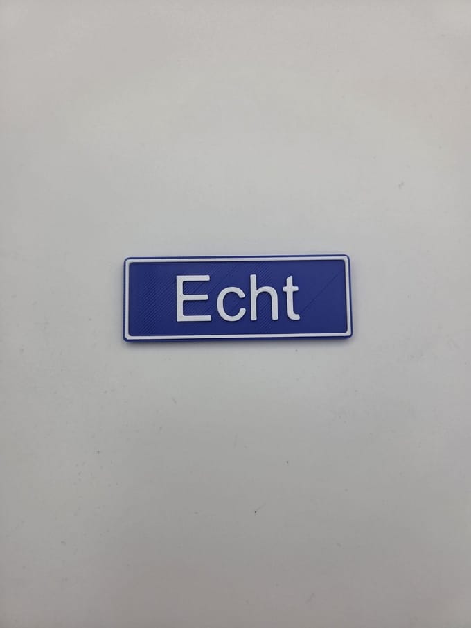 Koelkast Magneet plaatsnaam 8 X 3 CM Echt